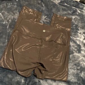 Lululemon cropped faux leather leggings